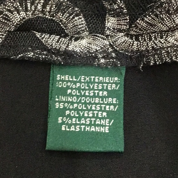 Lauren Ralph Lauren Metallic Embroidered Floral Cap Sleeve Sheath Dress … - Picture 9 of 10